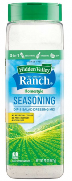 HIDDEN VALLEY 'Homestyle' Ranch Seasoning Dip & Salad Dressing Mix 566 gr USA